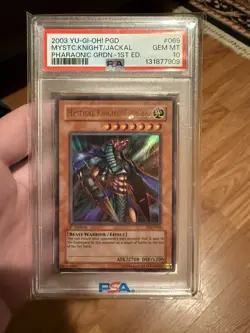 YUGIOH PSA 10 2003 Mystical Knight of Jackal PGD-069 Ultra Rare 1st Edition *278 - Image 1