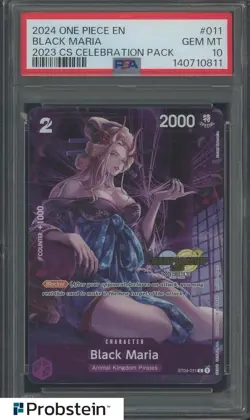2024 One Piece 2023 CS Celebration Pack #011 Black Maria PSA 10 GEM MINT - Image 1