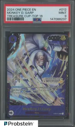 2024 One Piece EN Treasure Cup Top 16 #012 Monkey D. Garp PSA 9 MINT - Image 1
