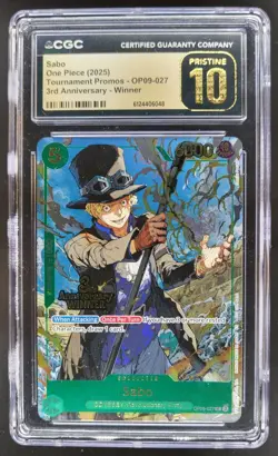 2025 ONE PIECE SABO PROMO 3RD ANNIV OP09-027 CGC 10 PRISTINE A PT - Image 1