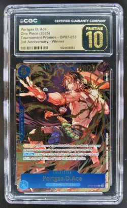 2025 ONE PIECE PORTGAS D. ACE 3RD ANNIV OP07-053 CGC 10 PRISTINE A PT - Image 1