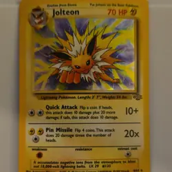 Pokemon Jolteon Jungle Holo Rare 4/64 70 HP Stage 1 Card Wizards of the Coast - Image 1