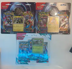 Pokemon TCG Phantasmal Flames Blisters Sealed Lot 2-Pack + 3-Pack Promo Cards - Image 1