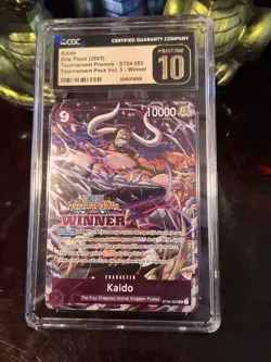 🐉Kaido Winner ST04-003 ~ One Piece Promo Card CGC Pristine / PSA 10 ~ Pop 15✨ - Image 1
