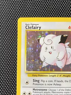 Pokemon TCG Clefairy Holo Rare Card Base Set 5/102 Unlimited LP+ Condition - Image 2