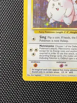 Pokemon TCG Clefairy Holo Rare Card Base Set 5/102 Unlimited LP+ Condition - Image 5