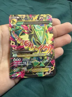 B6 Pokemon M Rayquaza EX Holo Ultra Rare TCG Card Roaring Skies 105/108 HP-DMG - Image 1