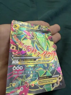 B6 Pokemon M Rayquaza EX Holo Ultra Rare TCG Card Roaring Skies 105/108 HP-DMG - Image 2