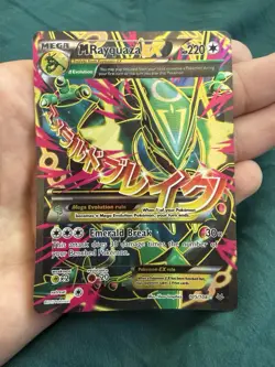 B6 Pokemon M Rayquaza EX Holo Ultra Rare TCG Card Roaring Skies 105/108 HP-DMG - Image 3