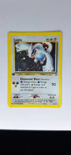 Pokemon Neo Genesis 1st Edition Holo Rare Card Lugia 9/111 - Image 1