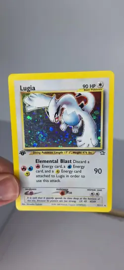 Pokemon Neo Genesis 1st Edition Holo Rare Card Lugia 9/111 - Image 4