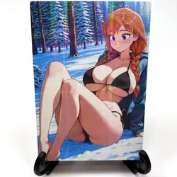 Frozen Anna Sexy Hot Anime Waifu Girl Doujin Lewd Goddess Story Holo Art Card - Image 2