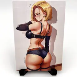 Dragon Ball Z Android 18 Sexy Hot Anime Waifu Girl Lewd Goddess Story Art Card - Image 1