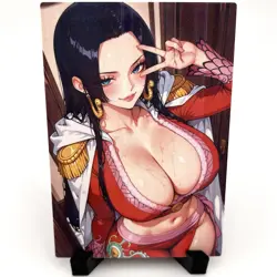 One Piece Boa Hancock Sexy Anime Waifu Girl Doujin Lewd Goddess Story Art Card - Image 1