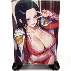 One Piece Boa Hancock Sexy Anime Waifu Girl Doujin Lewd Goddess Story Art Card - Image 2