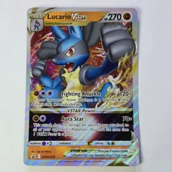 Pokemon Jumbo Card Lucario Vstar SWSH214 Black Star Promo Card Ultra Rare Holo - Image 1