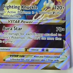Pokemon Jumbo Card Lucario Vstar SWSH214 Black Star Promo Card Ultra Rare Holo - Image 4