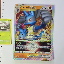Pokemon Jumbo Card Lucario Vstar SWSH214 Black Star Promo Card Ultra Rare Holo - Image 5