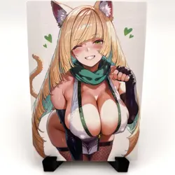 PokeGirl Lusamine Sexy Anime Waifu Cat Girl Doujin Lewd Goddess Story Art Card - Image 1