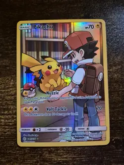 Pokemon Pikachu Secret Rare Holo Sm-Cosmic Eclipse 241/236 TCG English Card - Image 1