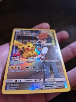 Pokemon Pikachu Secret Rare Holo Sm-Cosmic Eclipse 241/236 TCG English Card - Image 3