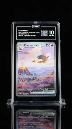 Pokemon Charizard ex 151 EN SIR #199 TAG 10 Gem Mint top 100 card - Image 1