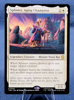 Splinter, Aging Champion -MTG- TMNT TMC - Teenage Mutant Ninja Turtles - NM - Image 1