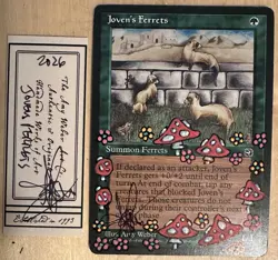MTG Jovens Ferrets Altered Sketch Art Amy WEBER Magic - Image 1