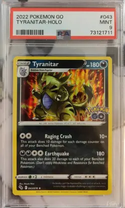 2022 Pokemon Go Tyranitar-Holo 043/078 PSA 9 - Image 1