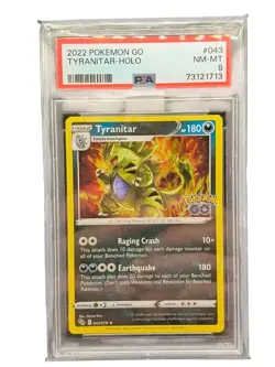 PSA 8 2022 Pokemon Go Tyranitar-Holo 043/078 - Image 1