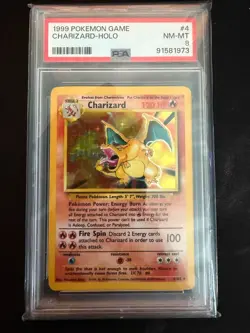 Pokemon 1999 Base Set Charizard 4/102 Holo PSA 8 NM-MT - Image 1