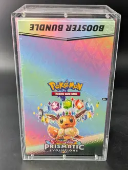 Pokemon SV8.5 Prismatic Evolutions Sealed Booster Bundle Display W/Acrylic Case - Image 1