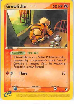 Growlithe 65/100 Common Sandstorm Pokemon MP - Image 1