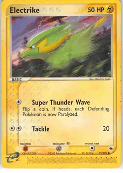 Electrike 53/109 Common Ruby & Sapphire Pokemon MP - Image 1
