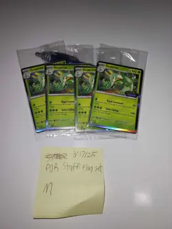 Pokemon Perfect Order Prerelease Staff Promos - Sealed MEP 064-067 - Image 1