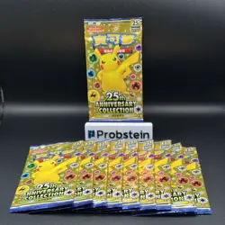 Lot of (10) Pokemon Chinese S8A F 25th Anniversary Collection Booster Packs - Image 1