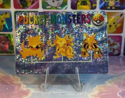 Pokemon Holo Alakazam Evolution Vintage Pocket Monsters Prism Sticker 1998 - Image 1