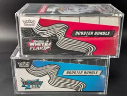 2x Pokemon Black Bolt White Flare Sealed Booster Bundle Display Case W/Acrylic - Image 4