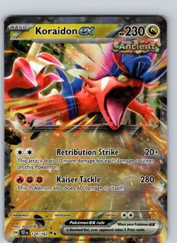 Koraidon ex 120/162 2024 Temporal Forces Holo Double Rare - Image 1
