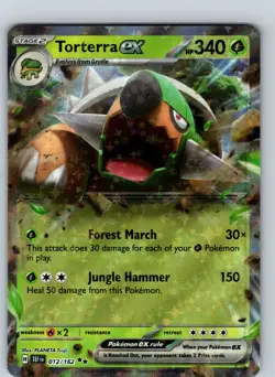 Torterra ex 12/162 2024 Temporal Forces Holo Double Rare - Image 1