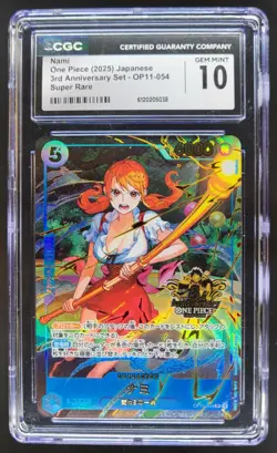 2025 ONE PIECE JP NAMI SUPER RARE 3RD ANNIV OP11-054 CGC 10 A PT - Image 1
