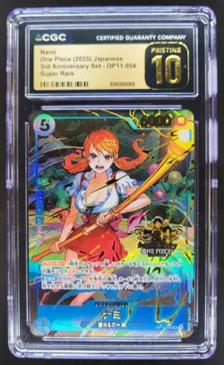 2025 ONE PIECE JP NAMI SUPER RARE 3RD ANNIV OP11-054 CGC 10 PRISTINE A PT - Image 1