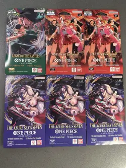 One Piece TCG OP-14 EB-03 OP-12 Sleeved Booster Pack Assorted Lot Of 6 Sealed - Image 1