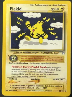 Elekid 22/111 Neo Genesis Rare Pokemon Card LP - Image 1