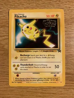 Pikachu and Dragonite Black Star Promo Cards - RARE 1st Movie Promo - NM/VG - Image 4