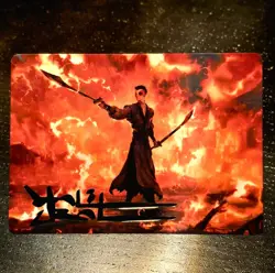 Zuko Conflicted, Gold Stamped Signature Art Card, MTG Avatar NM Secret Rare - Image 1
