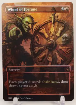 Wheel of Fortune FOIL Proxy Card with Custom Fantasy Art - Image 3