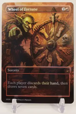 Wheel of Fortune FOIL Proxy Card with Custom Fantasy Art - Image 4