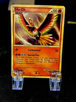 Pokemon Ho-Oh Card HGSS01 Holo Black Star Promo TCG Near Mint - Image 1