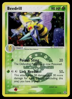 Pokemon Card - Beedrill FireRed & LeafGreen 1/112 Rare Reverse Holo - Image 1